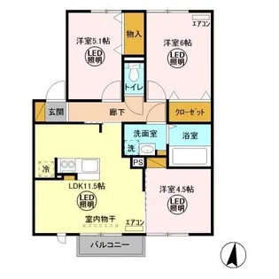 グランマーレ H【2階】の間取り