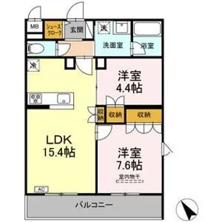 CINZA若林【4階】の間取り