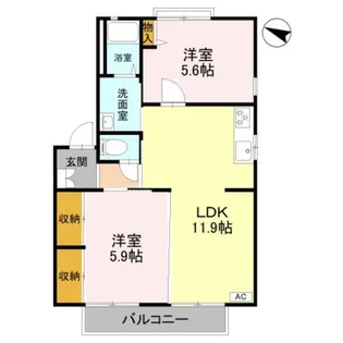 フレグランスガーデン【2階】の間取り