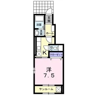 ジェルメI【1階】の間取り