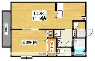 スウィートプラム弐番館【1階】の間取り