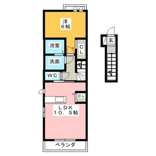 アユタシス中小田井【2階】の間取り