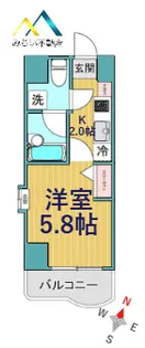 グリフィン横浜・ベイグランデ壱番館【4階】の間取り