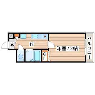 シティマンション錦町【6階】の間取り