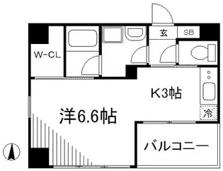 キュロコ門前仲町【3階】の間取り