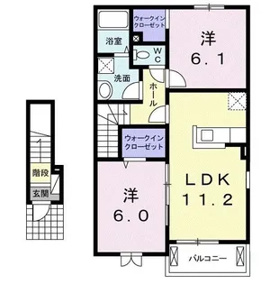 サニーレジデンス B【2階】の間取り