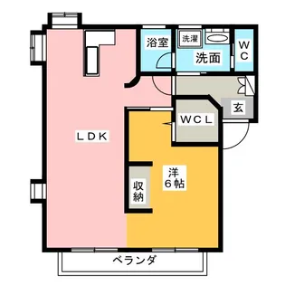 アパートメント ゼロ【2階】の間取り