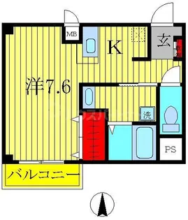カーサ アウローラ【3階】の間取り