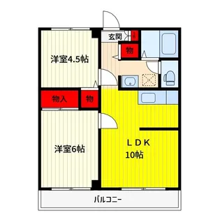 メゾンジュネス【3階】の間取り