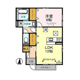 エスポワール伏見【1階】の間取り
