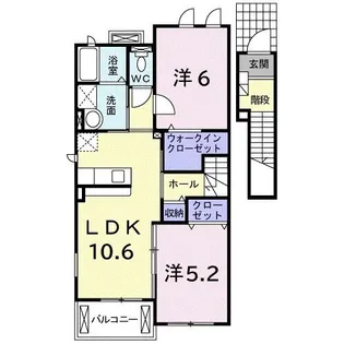 サンパティークII【2階】の間取り