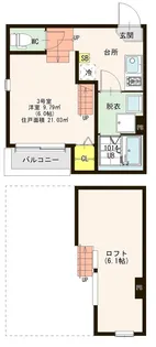 ハーモニーテラス柳田町【1階】の間取り