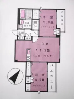 Aube三軒茶屋【3階】の間取り
