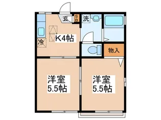ジョイフル武蔵野【1階】の間取り