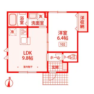ラベイユI【1階】の間取り