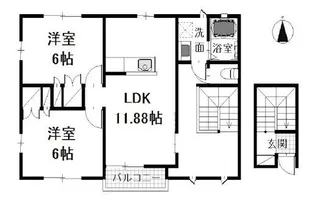 アメニティカノンB【2階】の間取り