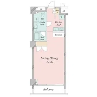 スクエア名駅南【2階】の間取り