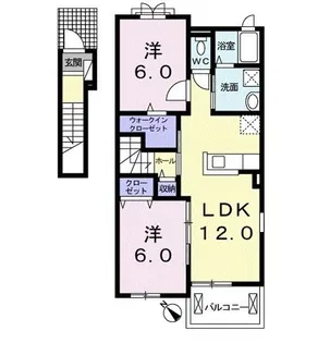 フォレストガーデン E【2階】の間取り