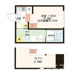 アンビアンテ【1階】の間取り