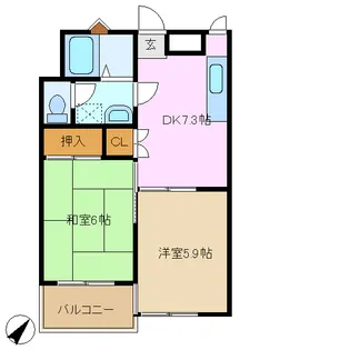 ベルシェモトナ【3階】の間取り