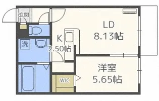 アンジュ・フルール【1階】の間取り