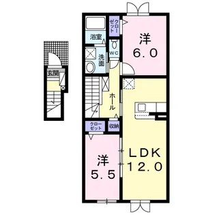 ザ グランデ城東館【2階】の間取り