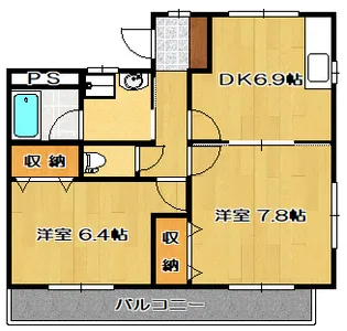 第3鬼怒ハイツ【2階】の間取り