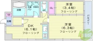 パルメゾン泉【5階】の間取り