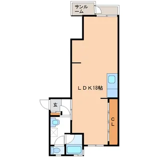 コーポ赤田【3階】の間取り