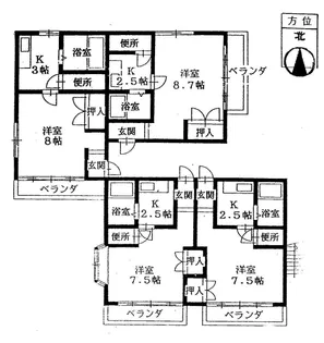 コーポサンビレッジ【1階】の間取り