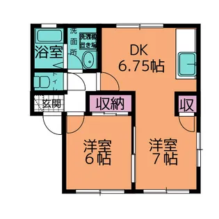 プレラヴィル中原 B棟【2階】の間取り
