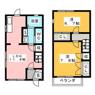 静岡県浜松市中央区曳馬5【一戸建】の間取り