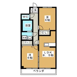 栗林第3ビル【2階】の間取り