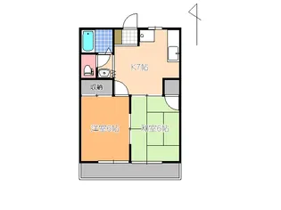 コーポグリンデルバルド【2階】の間取り