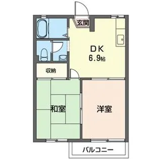 2DKの間取り画像