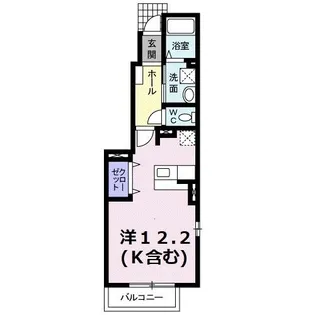 広島県福山市東川口町3【アパート】の間取り