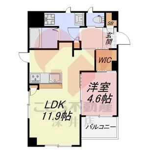 Mon maison K+(モンメゾン ケピウ)【6階】の間取り