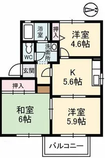 ピアット B棟【2階】の間取り