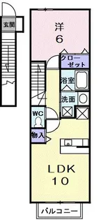 イーグルアイ 壱番館【2階】の間取り
