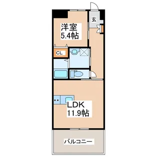 セカンドパレス上水前寺【2階】の間取り