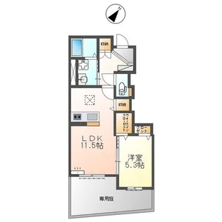1LDKの間取り画像