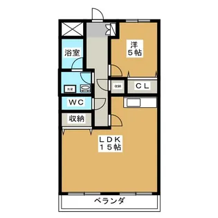 ヒルズ M1【6階】の間取り