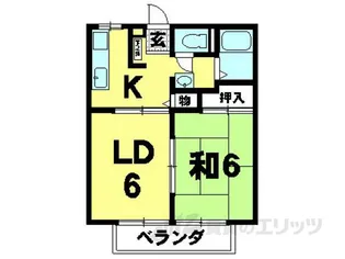 サンパトリ佐和山A棟【1階】の間取り