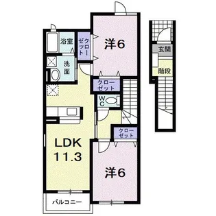 ナチュレAGAKEII【2階】の間取り