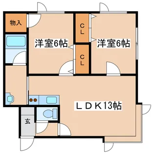 ベル・ソワレ1号館【1階】の間取り