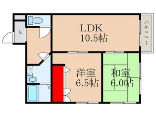 メゾン・クレール【1階】の間取り