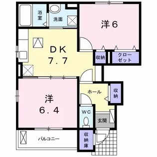 コリーヌメゾンC【1階】の間取り