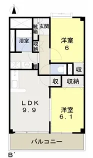 カーサフィオーレ西市駅前【4階】の間取り