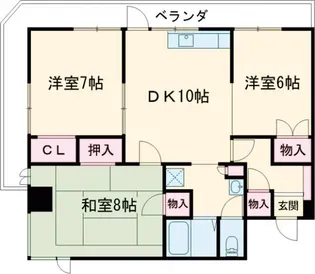イーストハイム【1階】の間取り