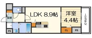 LASANTE梅田北【9階】の間取り